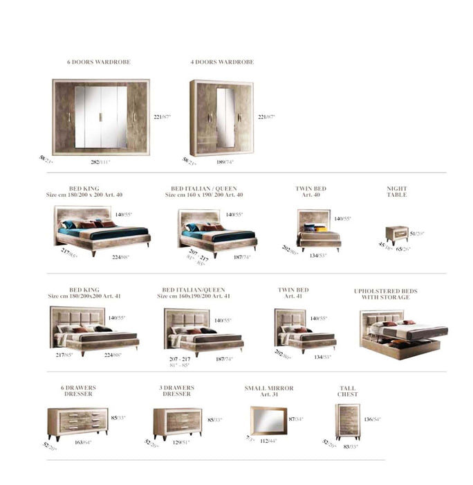 Arredoambra Double Dresser / Mirror Set - Gate Furniture