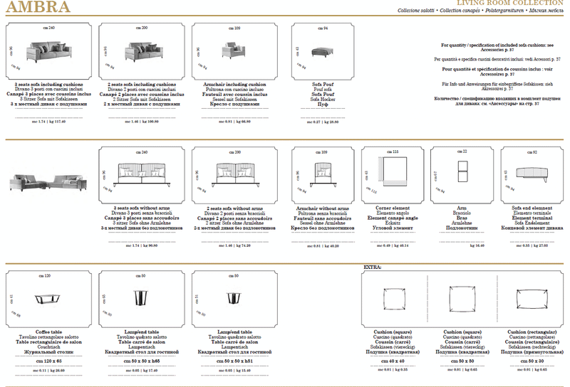 Arredoambra Living By Arredoclassic, Italy Set - Gate Furniture