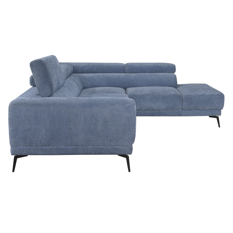 Ashland Blue RAF Sectional - Gate FurnitureSectional