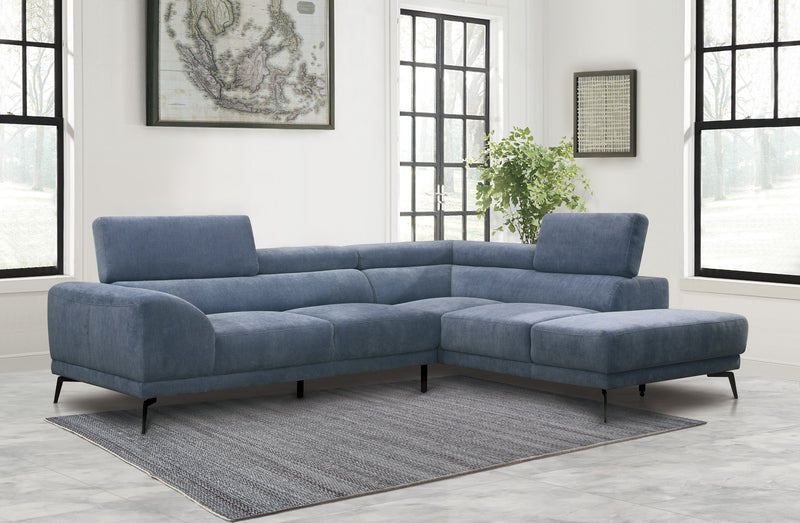 Ashland Blue RAF Sectional - Gate FurnitureSectional