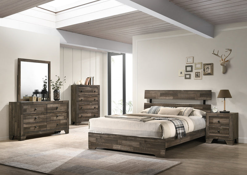 Atticus Brown Platform Bedroom Set - Gate FurnitureBedroom Set