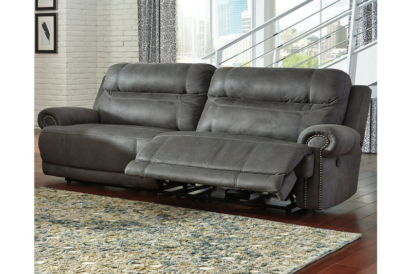 Austere Gray Reclining Sofa - Gate FurnitureReclining Sofa