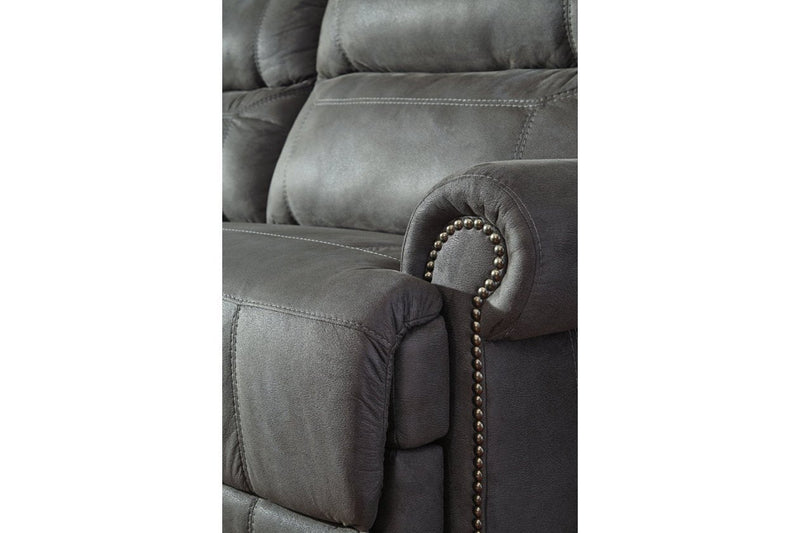 Austere Gray Reclining Sofa - Gate FurnitureReclining Sofa