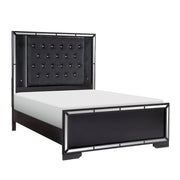 Aveline Black LED Upholstered Panel Bedroom Set - Gate FurnitureBedroom Set