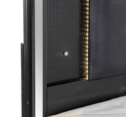 Aveline Black LED Upholstered Panel Bedroom Set - Gate FurnitureBedroom Set