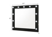 Avery Black Makeup Vanity Set with Lighted Mirror - Gate FurnitureVanity Set