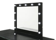 Avery Black Makeup Vanity Set with Lighted Mirror - Gate FurnitureVanity Set