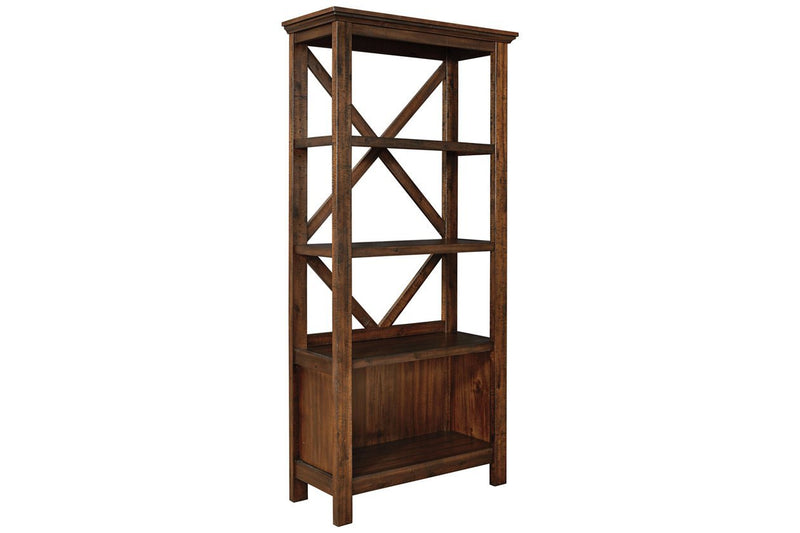 Baldridge Rustic Brown 75" Bookcase - Gate FurnitureBookcases