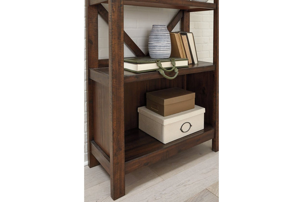 Baldridge Rustic Brown 75" Bookcase - H675-17 - Gate Furniture