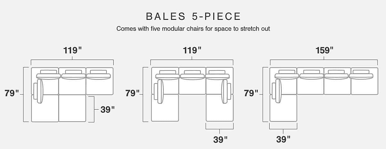 Bales 4-Piece Modular Seating - A3000244(4) - Gate Furniture