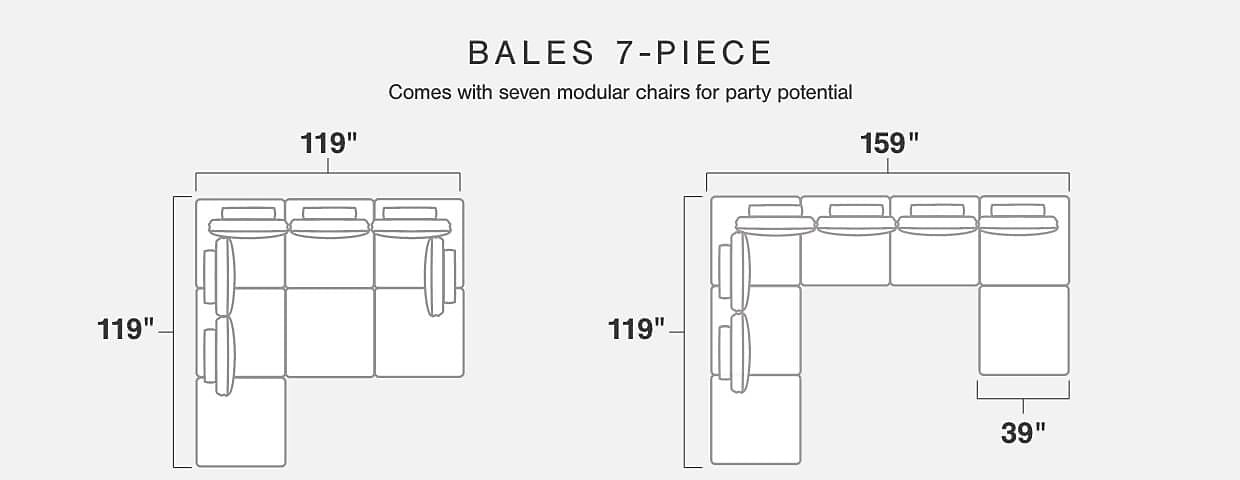Bales 7-Piece Modular Seating - A3000244(7) - Gate Furniture