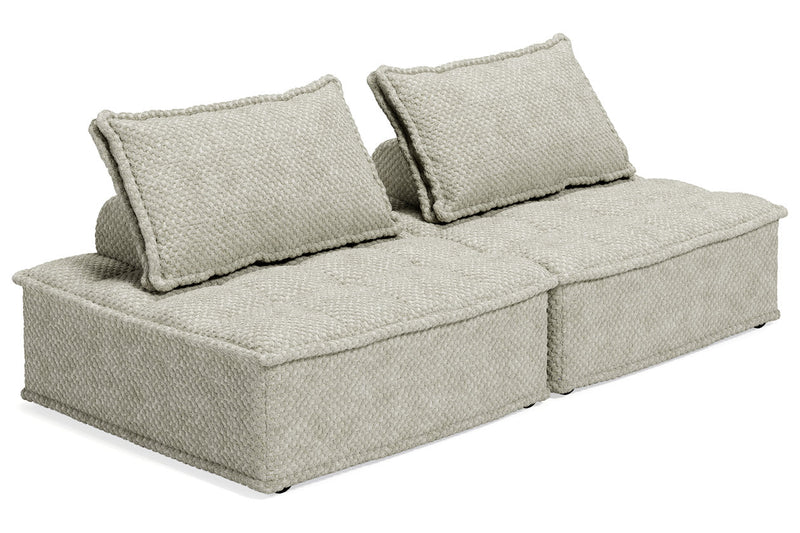 Bales Taupe 2 - Piece Modular Seating - Gate FurnitureLoveseat