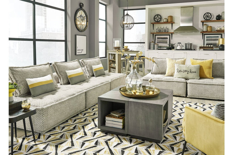 Bales Taupe 3 - Piece Modular Seating - Gate FurnitureSofa