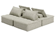Bales Taupe 4 - Piece Modular Seating - Gate FurnitureSectional