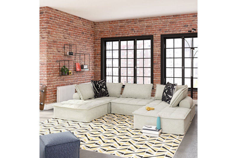 Bales Taupe 5 - Piece Modular Seating - Gate FurnitureSectional