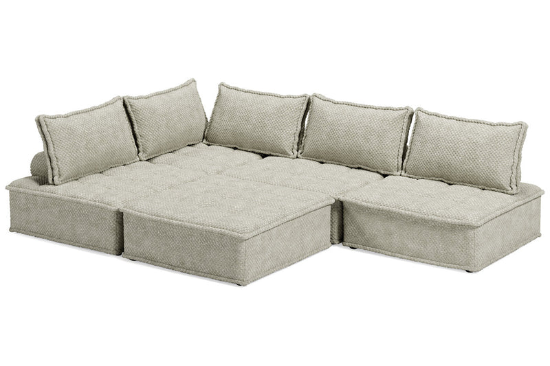 Bales Taupe 5 - Piece Modular Seating - Gate FurnitureSectional