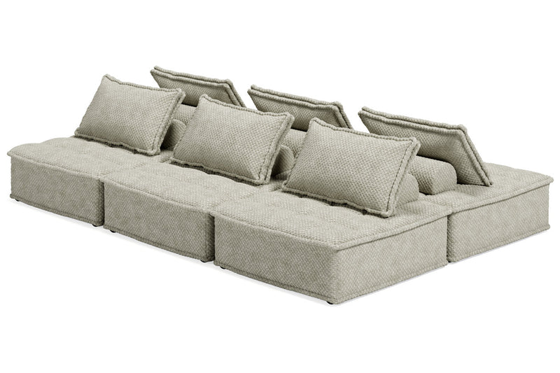 Bales Taupe 6 - Piece Modular Seating - Gate FurnitureSectional
