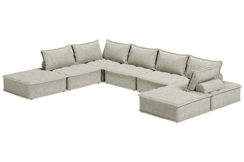 Bales Taupe 7 - Piece Modular Seating - Gate FurnitureSectional