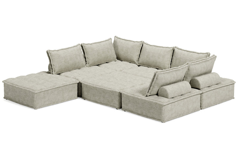 Bales Taupe 7 - Piece Modular Seating - Gate FurnitureSectional