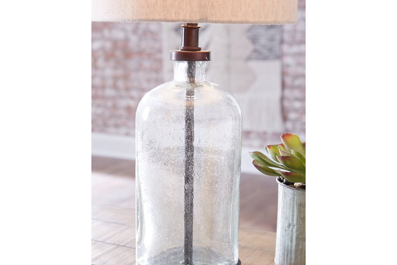 Bandile Clear/Bronze Finish Table Lamp - Gate FurnitureTable Lamp