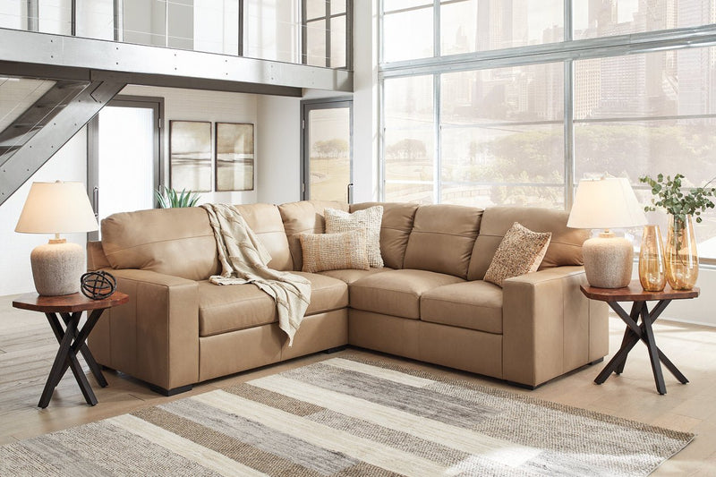 Bandon Toffee Leather 2 - Piece RAF Sectional - Gate FurnitureSectional