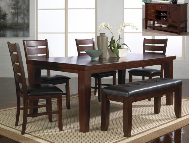 Bardstown Cherry Extendable Dining Set - Gate Furniture