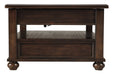 Barilanni Dark Brown Coffee Table with Lift Top - T934-9 - Gate Furniture