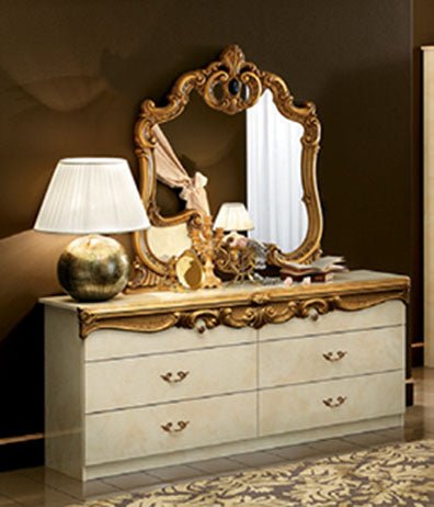 Barocco Ivory W/Gold Bedroom Set - Gate FurnitureBedroom Set