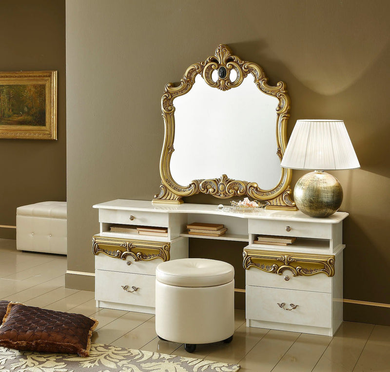 Barocco Ivory W/Gold Bedroom Set - Gate FurnitureBedroom Set