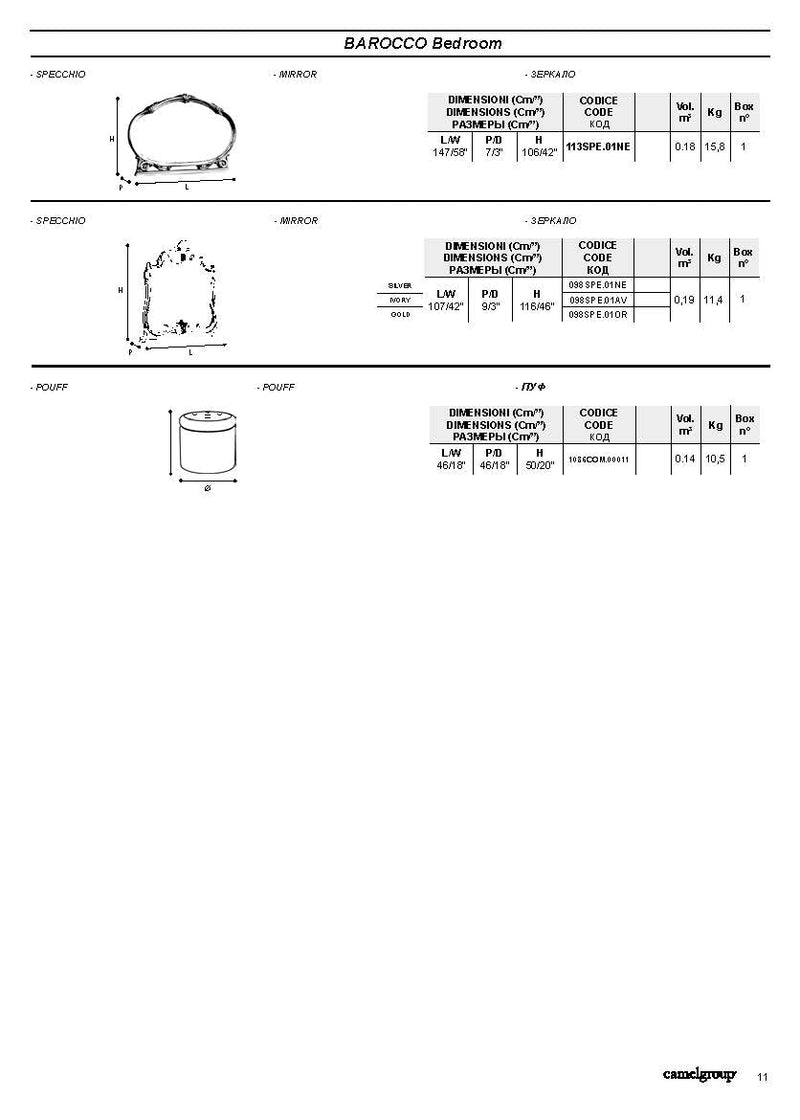 Barocco Ivory W/Gold Bedroom Set - Gate FurnitureBedroom Set