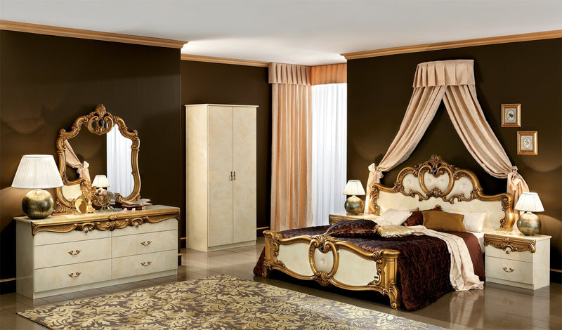 Barocco Ivory W/Gold Bedroom Set - Gate FurnitureBedroom Set