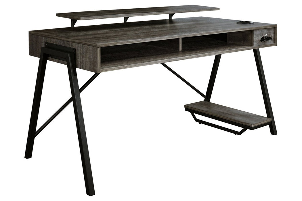 Barolli Gunmetal Gaming Desk - H700-28 - Gate Furniture