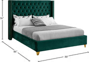 Barolo Velvet King Bed Green - Gate FurnitureKing Bed
