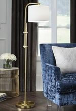 Baronvale Brass Finish Floor Lamp - L206051 - Gate Furniture