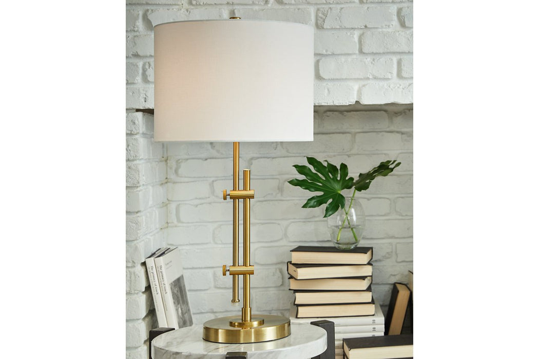 Baronvale Brass Finish Table Lamp - L206054 - Gate Furniture