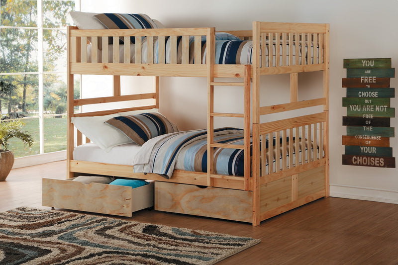 Bartly Pine Full/Full Bunk Bed | B2043 - Gate FurnitureBunk Bed