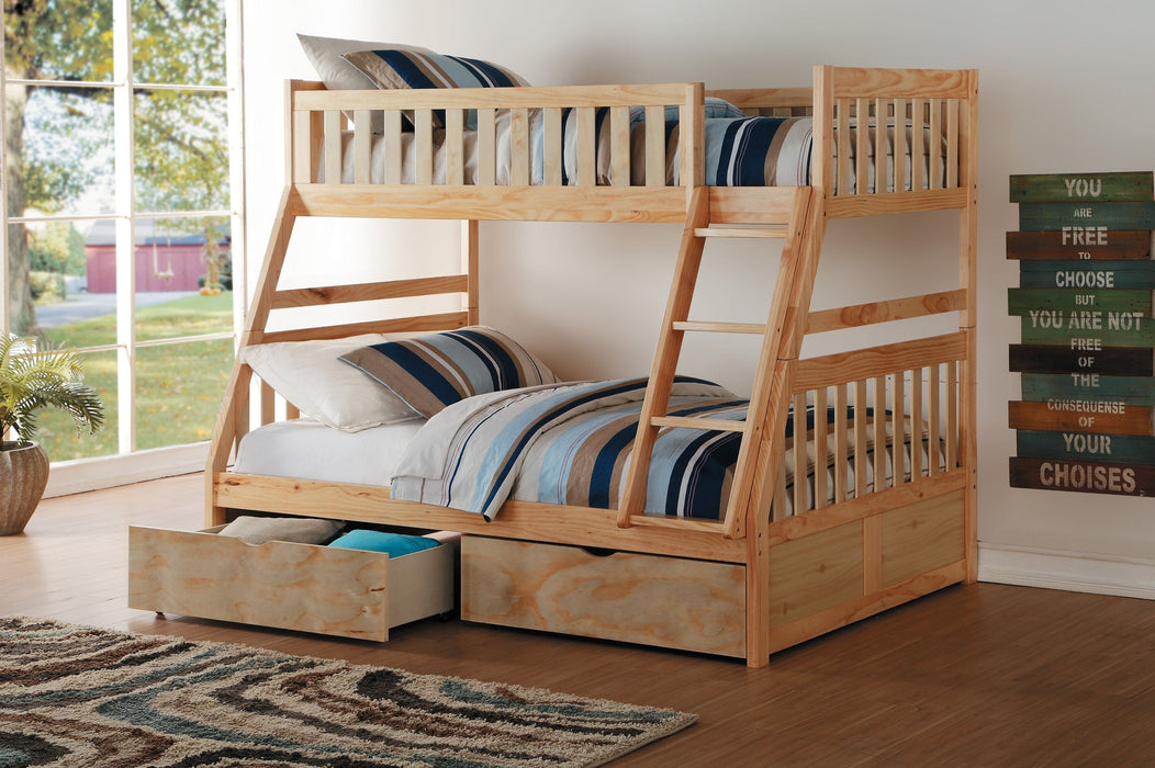 Bartly Pine Twin/Full Bunk Bed | B2043 - Gate Furniture