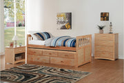 Bartly Pine Twin/Twin Trundle Captain Bed | B2043 - Gate FurnitureYouth Bedroom Set