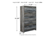 Baystorm Gray Chest of Drawers - Gate FurnitureChest