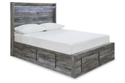 Baystorm Gray Full Panel Bed with 4 Storage Drawers - Gate FurnitureFull Bed