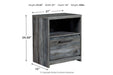Baystorm Gray Nightstand - Gate FurnitureNightstand
