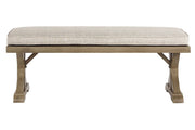 Beachcroft Beige Bench with Cushion - Gate FurnitureAccent Bench