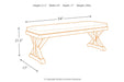 Beachcroft Beige Bench with Cushion - P791-600 - Gate Furniture