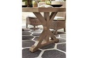Beachcroft Beige Dining Table with Umbrella Option - Gate FurnitureDining Table