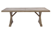 Beachcroft Beige Dining Table with Umbrella Option - Gate FurnitureDining Table