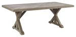 Beachcroft Beige Dining Table with Umbrella Option - P791-625 - Gate Furniture