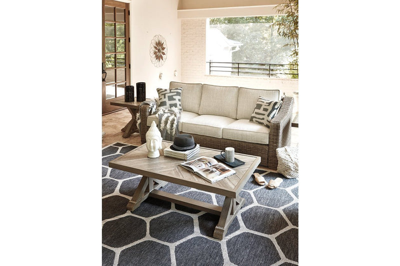 Beachcroft Beige Sofa with Cushion - Gate FurnitureSofa