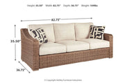 Beachcroft Beige Sofa with Cushion - Gate FurnitureSofa