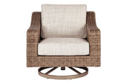 Beachcroft Beige Swivel Lounge Chair - Gate FurnitureAccent Chair