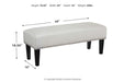Beauland Ivory Accent Bench - A3000117 - Gate Furniture